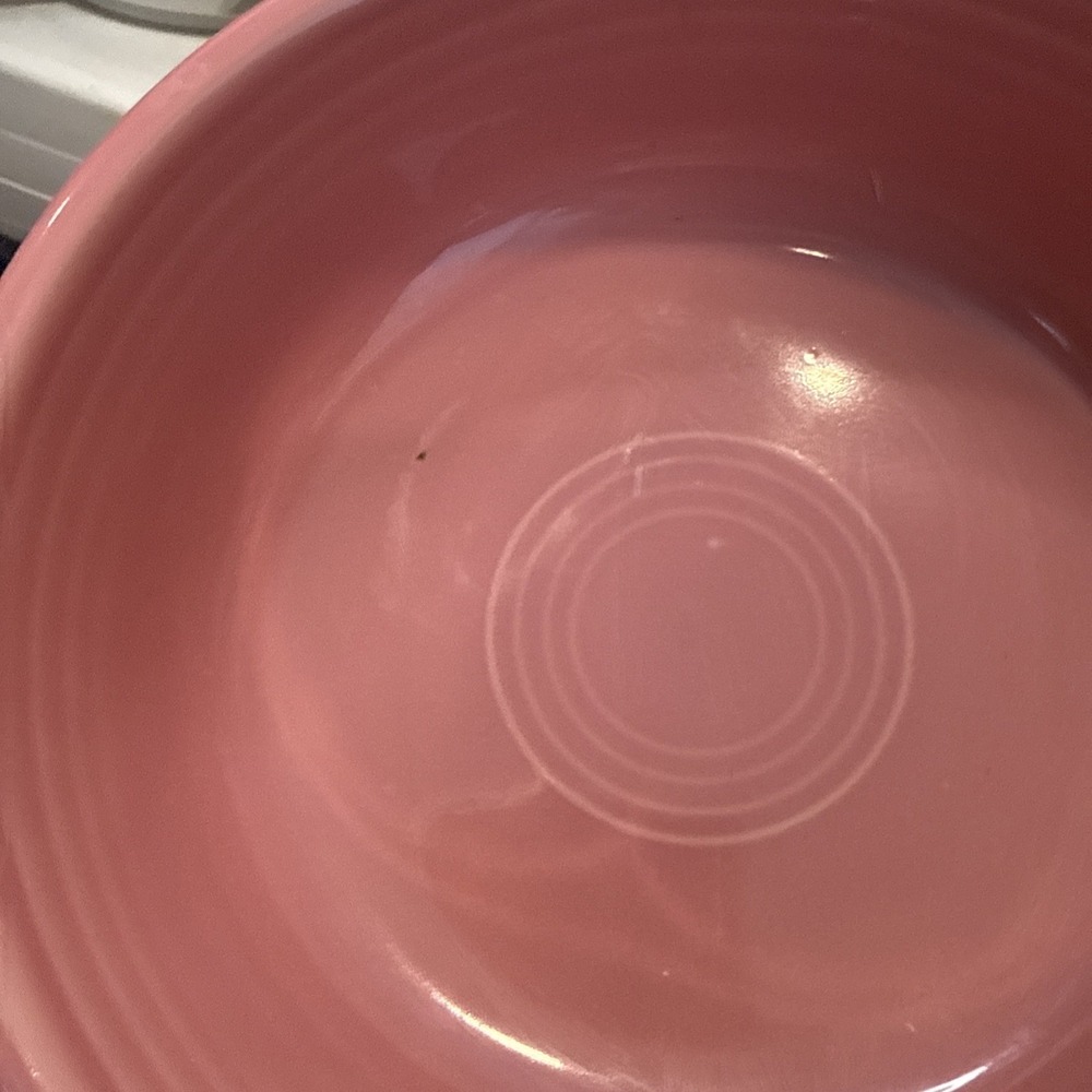 VTG Lot Of 2 Fiestaware Rose Pink 5" Bowls Homer Laughlin Fiesta USA Ceramic - Picture 8 of 8